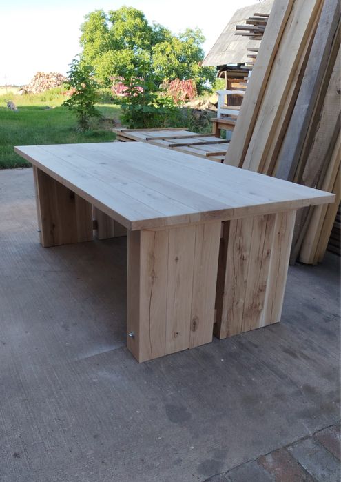 Stół debowy loft ogród