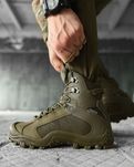Берцы тактические Олива GEPARD Bravo-S! Берцы кожаные ХАКИ Олива!