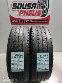 2 pneus semi novos 195-65r16c michelin - oferta dos portes 100 euros