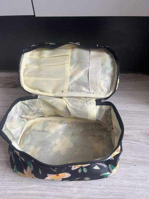 Nowa kosmetyczka w kwiaty 20x11x12 cm – praktyczna i lekka