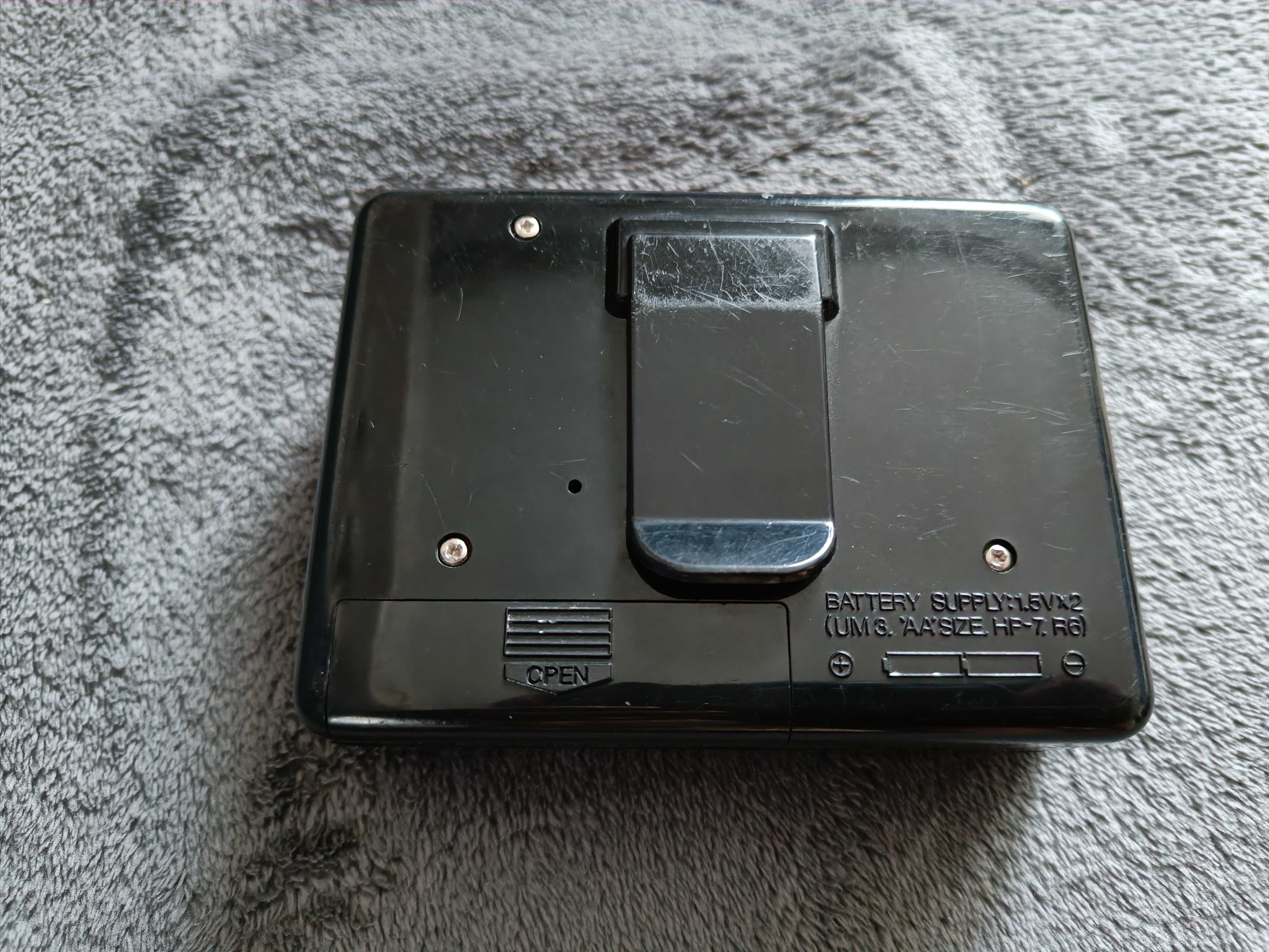 Walkman Setron WM-91 stereo, czarny przenośny odtwarzacz kaset