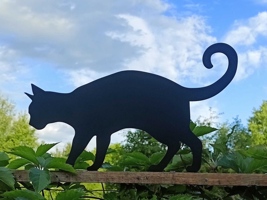 Kot 6 Astral Metalowa ozdoba dekoracyjna do ogrodu Czarna