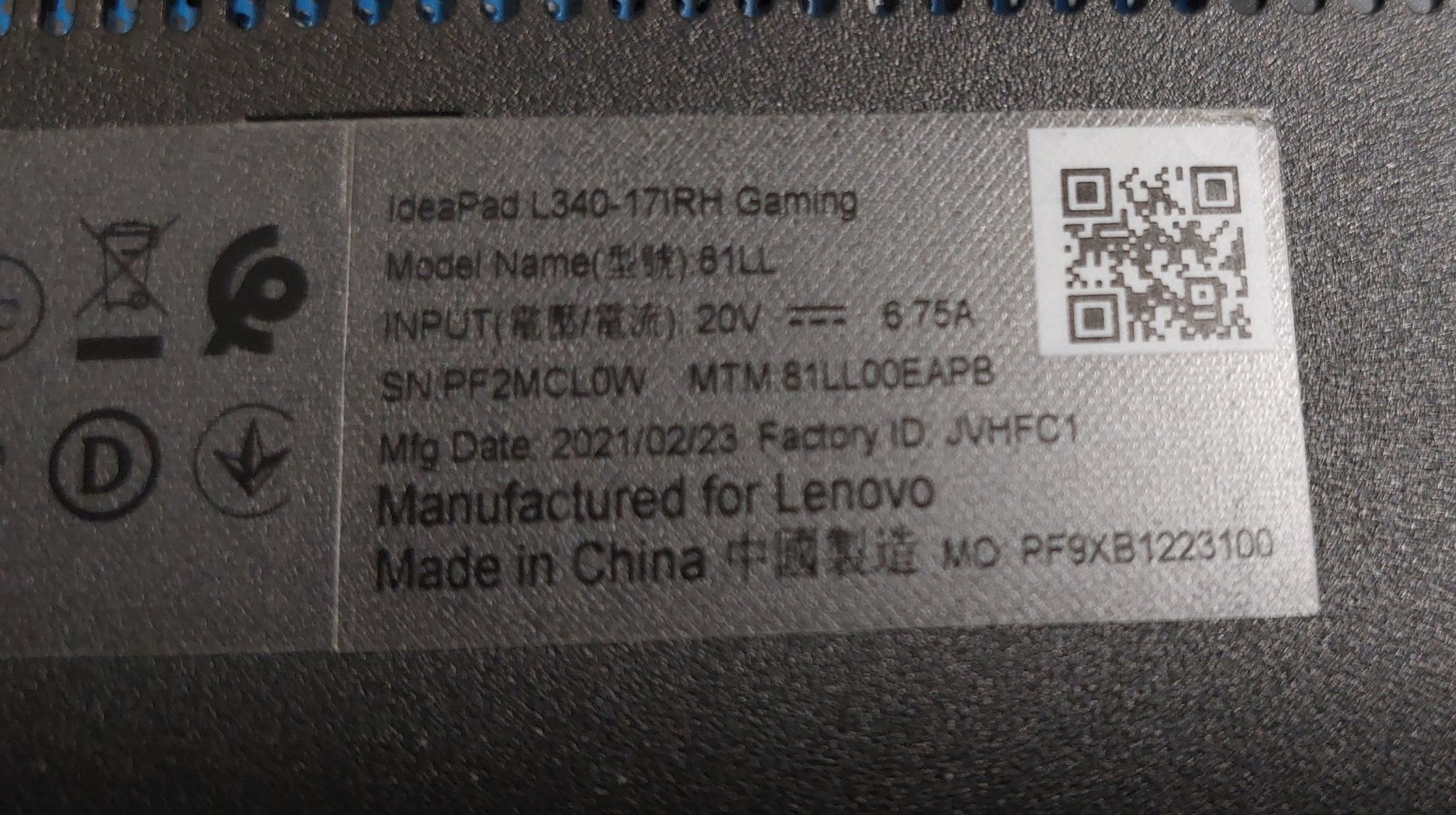 Lenovo IdeaPad L340-17IRH
