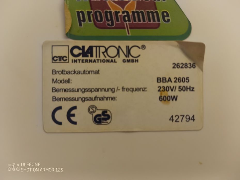 Máquina de Cozer Pão 600W