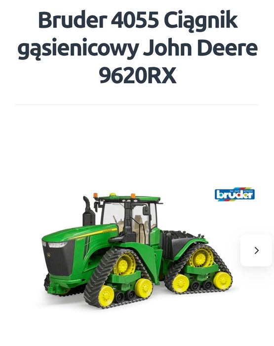 Traktor NOWY ciągnik zabawka john deere gąsienice gonsiennicach