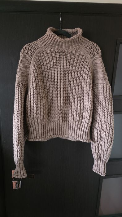Damski sweter H&M gruby splot 38 M ciepły klasyczny