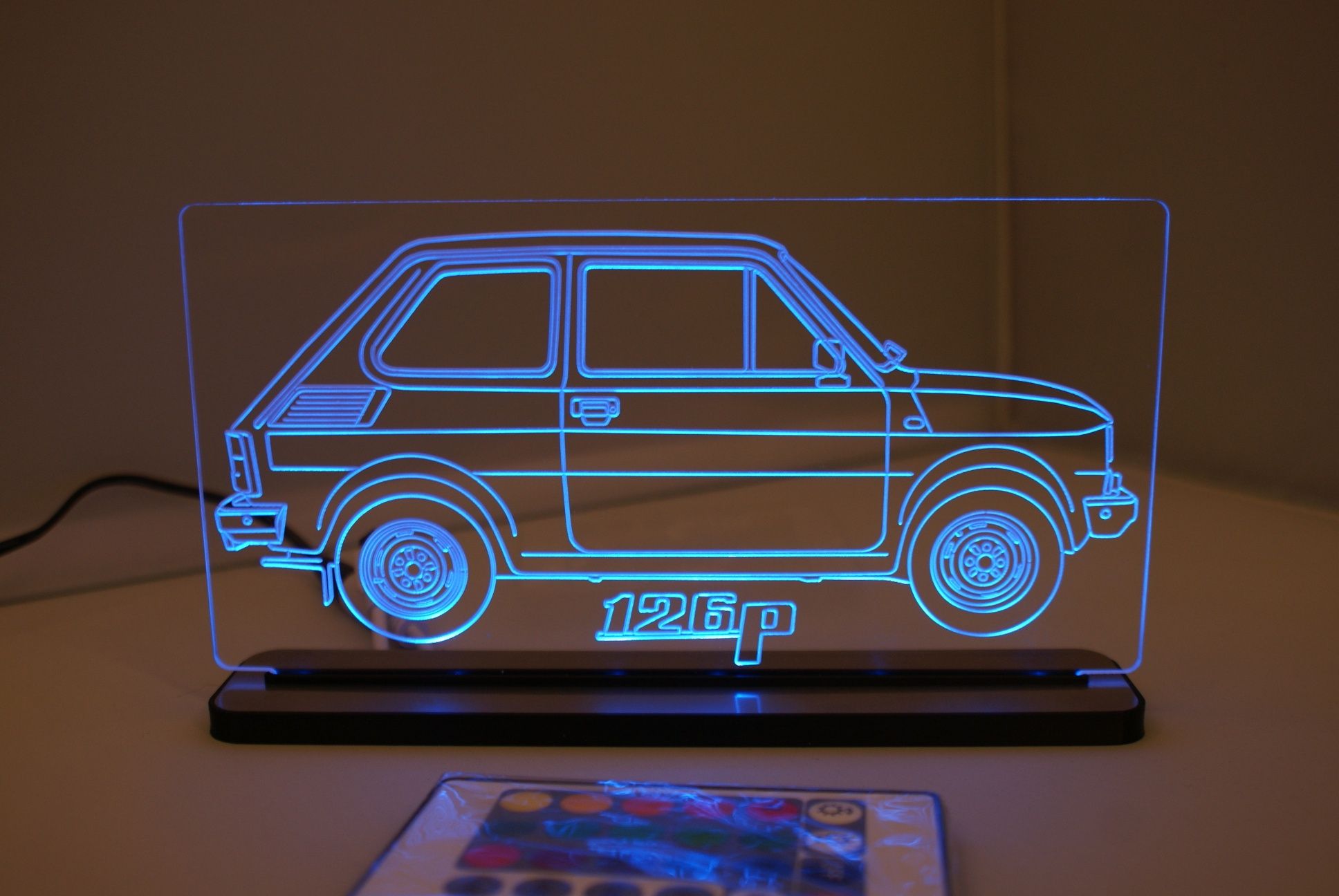 Fiat 126p logo lampka led
