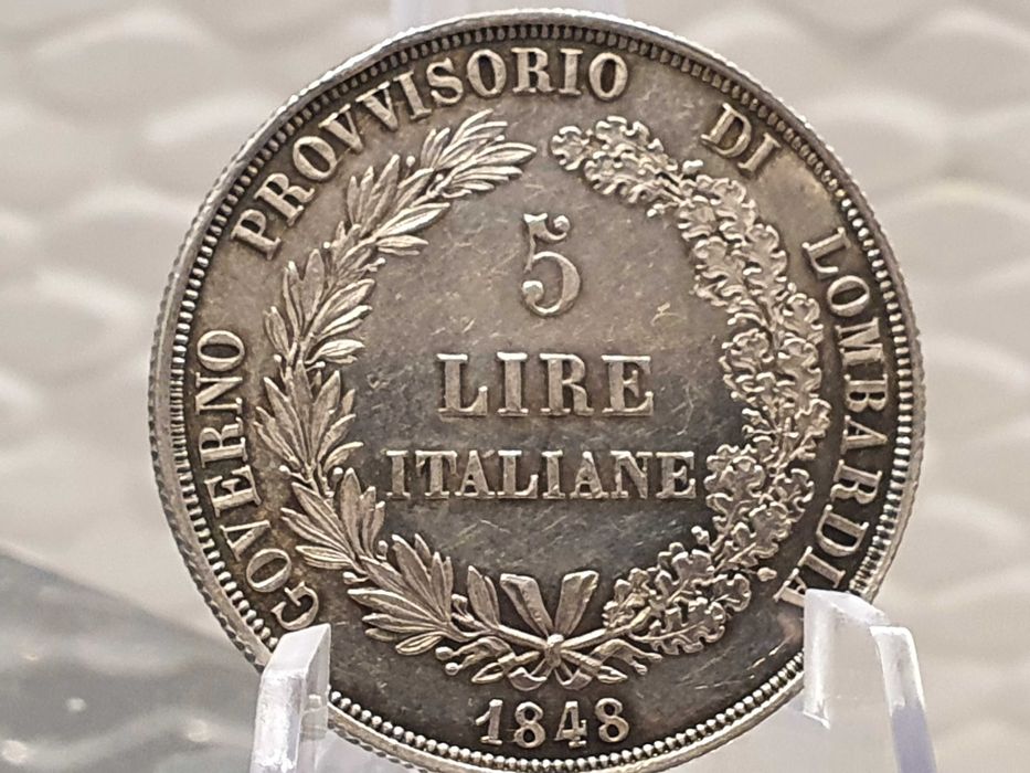 5 lirów Lombardia 1848 r