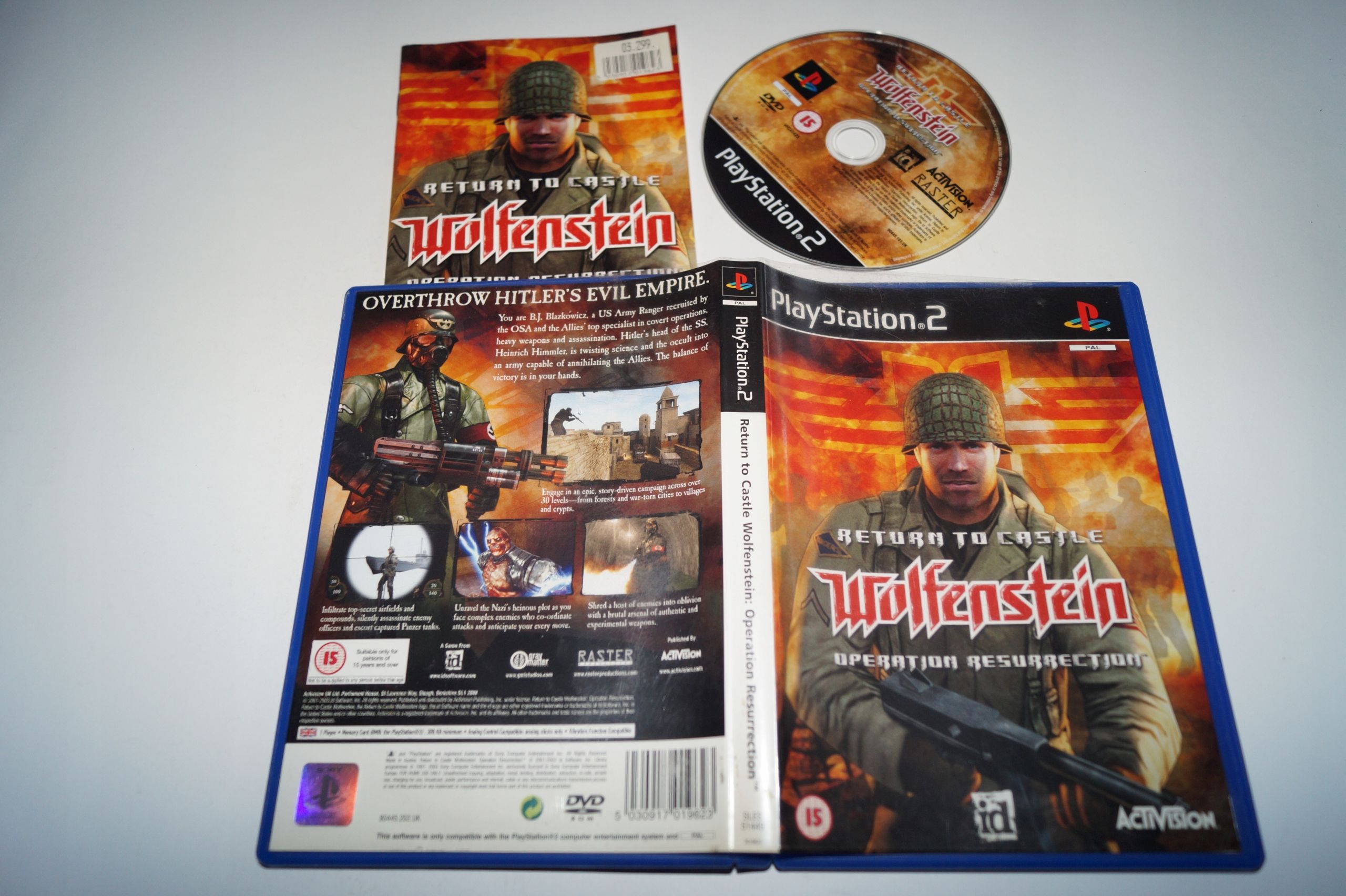 Return To Castle Wolfenstein Operation Resurection Playstation 2 (Ps2)