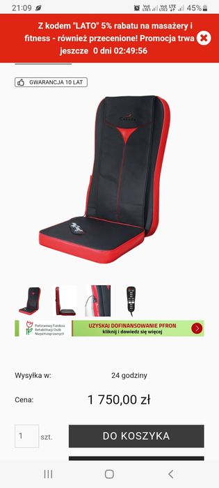 Mata masującą, masażer