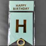 Baner urodzinowy Happy Birthday miętowy flagi dekoracja urodzinowa
