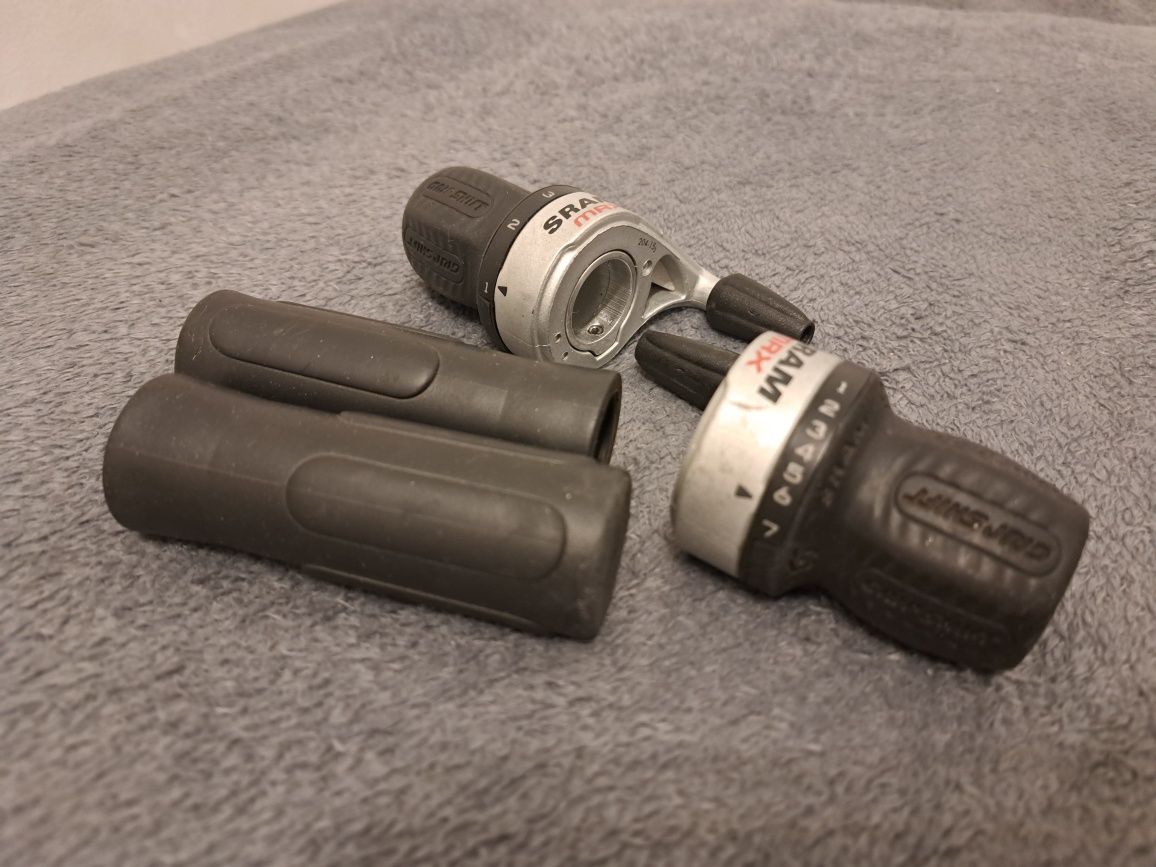 Manetki + Chwyty Sram Gripshift 3x7 używane