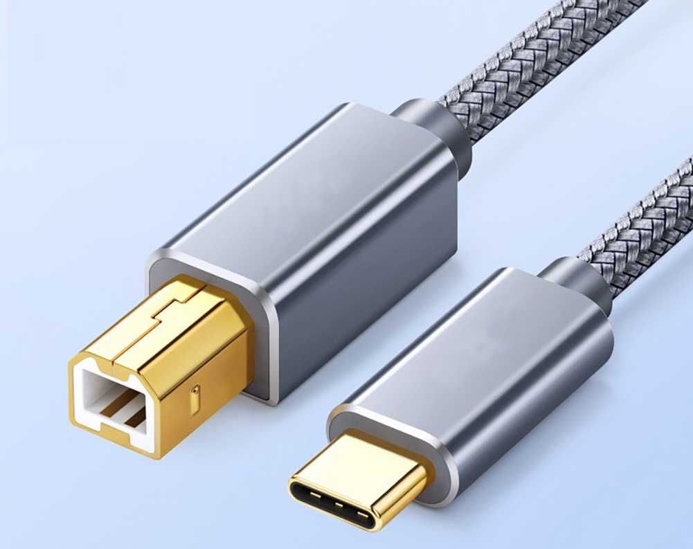 Kabel USB C do DRUKARKI USB typ C - USB B 3 metry QGeeM