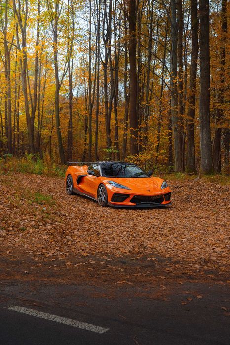 Wynajem samochodu Chevrolet Corvette C8 do teledysku filmu event sesji