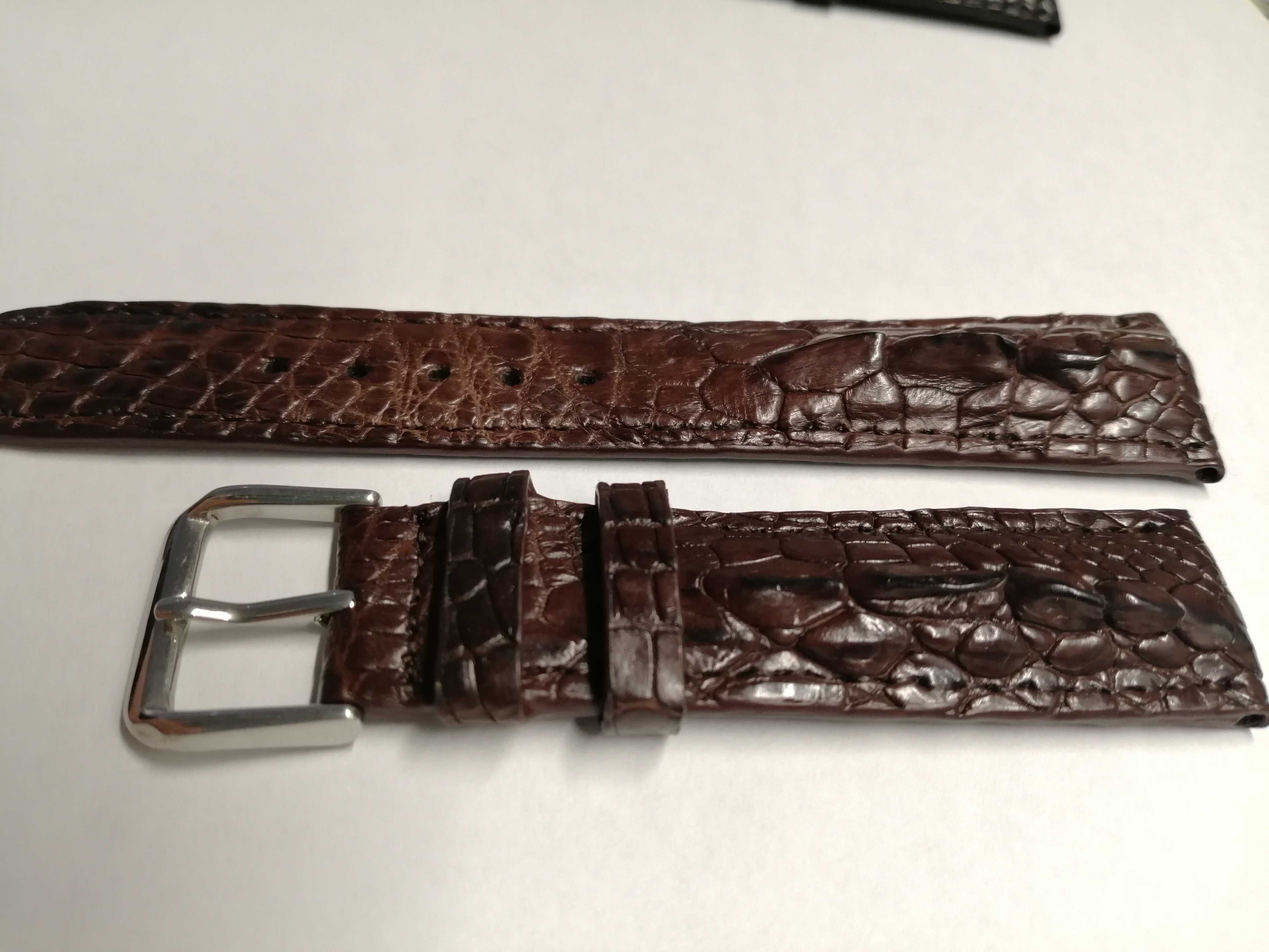 Bracelete de crocodilo real para relógio de pulso 20mm 100 % novo