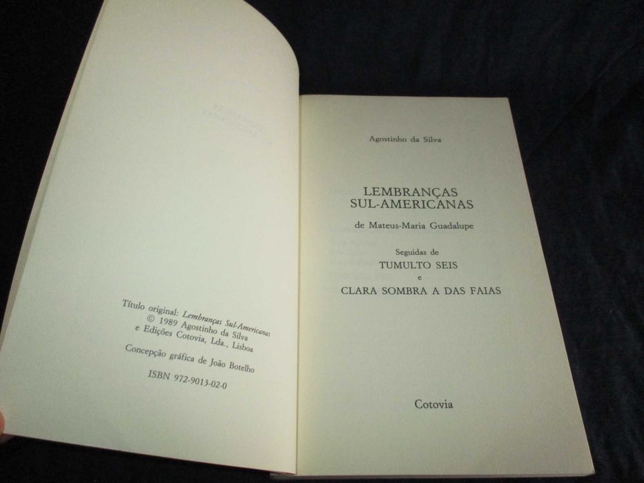 Livro Lembranças Sul-Americanas Agostinho da Silva