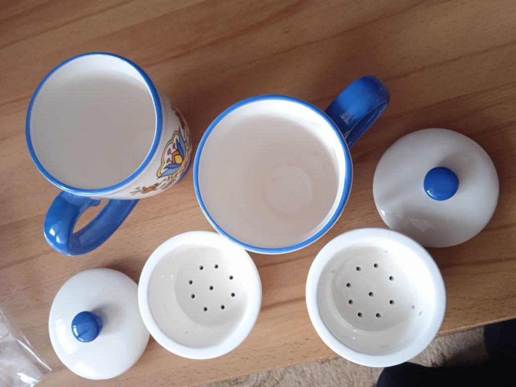 Kubki ceramiczne z zaparzaczem