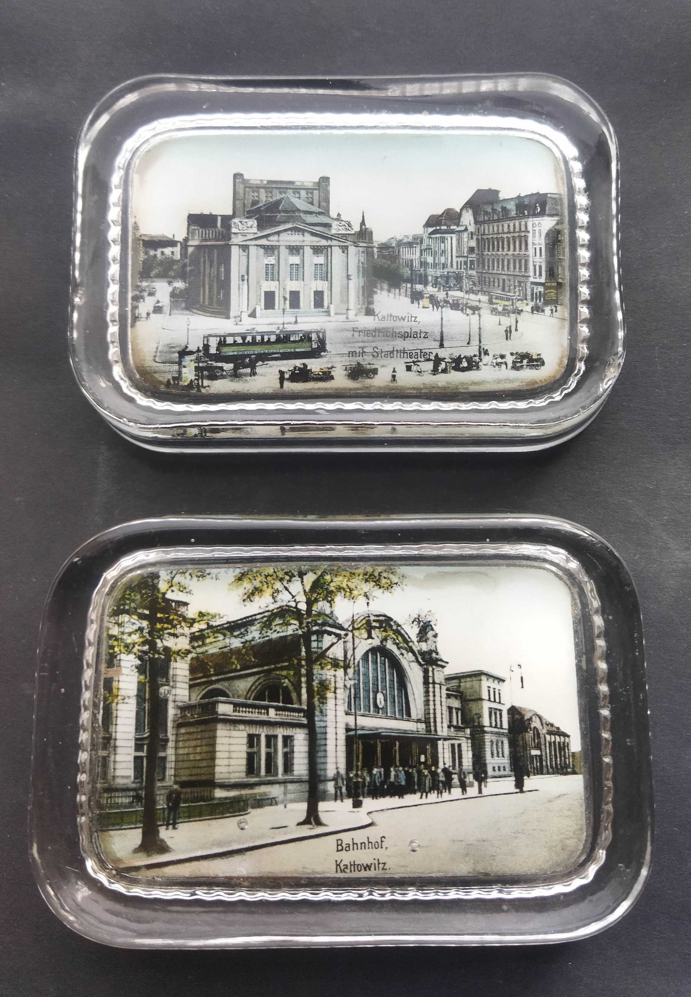 Pamiątka Katowice Kattowitz Friedrichsplatz pocz XXw przycisk papieru
