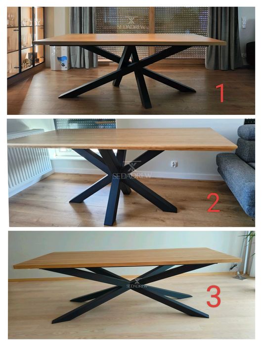 Stoły stoliki drewniane dębowe regały loft szafki RTV lite drewno