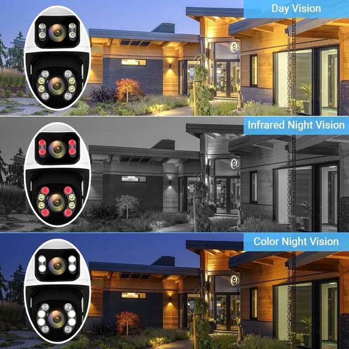 Wifi Двойная камера видеонаблюдения 8 Мп ICsee Подвійна відеонагляду