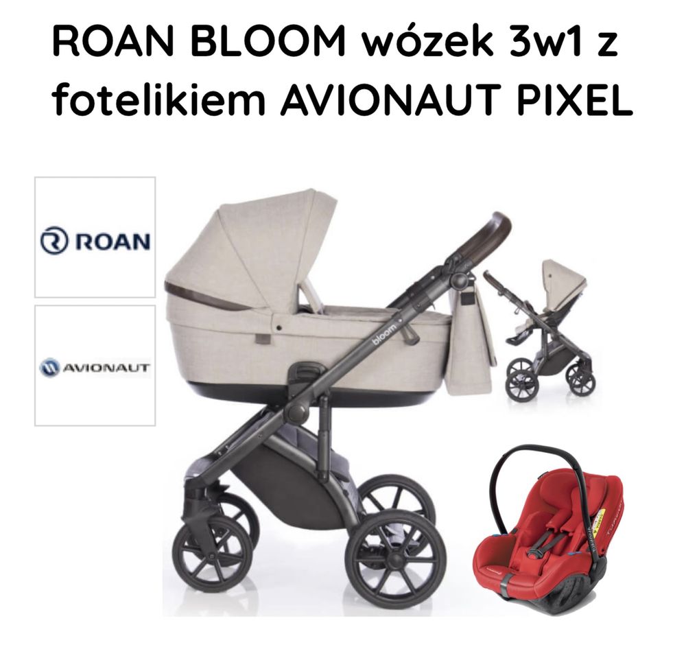 wózek dla dzeici 3w1 Roan Bloom