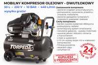 KOMPRESOR olejowy sprężarka dwutłokowa 530L/min 50L NOWY MODEL 2022