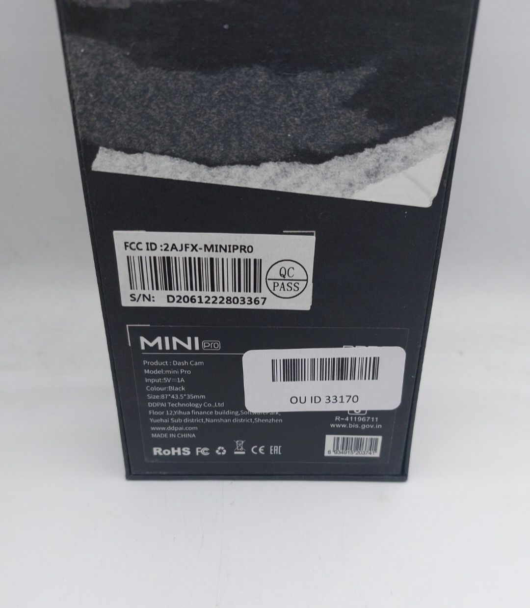 DDPAI Wideorejestrator Mini Pro 2304x1296p 140°