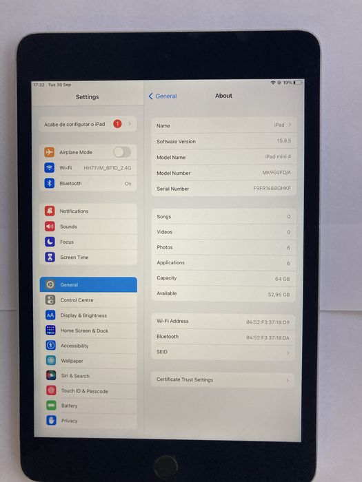 iPad mini 4 64GB srebrny