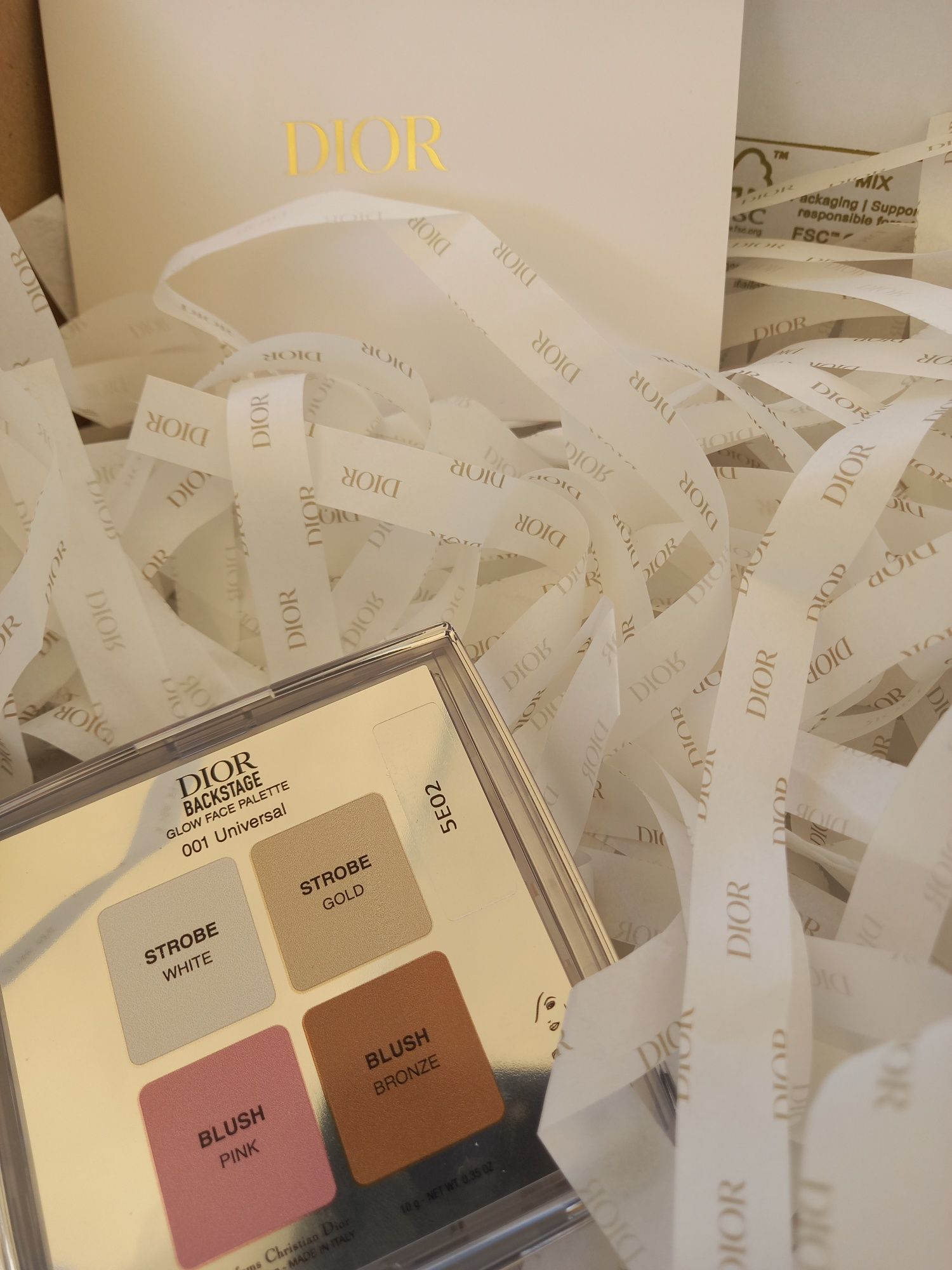 ОPИГІHАЛ! Палетка хайлайтерів Dior Backstage 001 Universal Glow Face