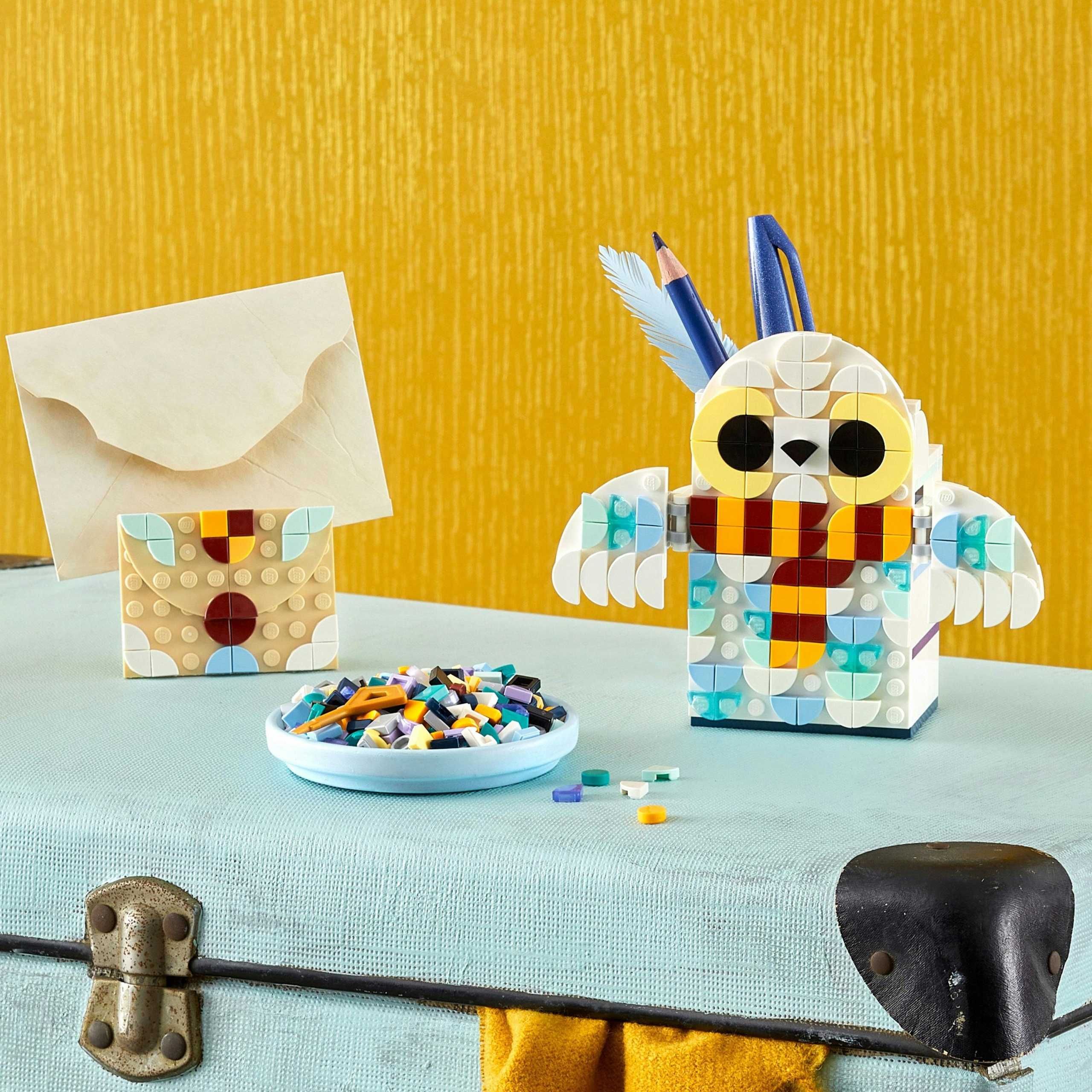 LEGO DOTS Pojemnik na długopisy Sowa Hedwigi Harry Potter + GRATIS