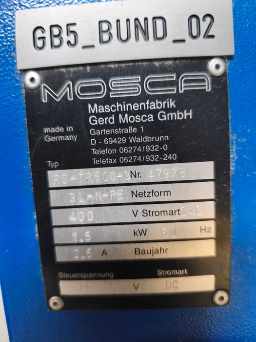 Producent:

Paskarka bandownica wiązarka Mosca RO-TR500-3