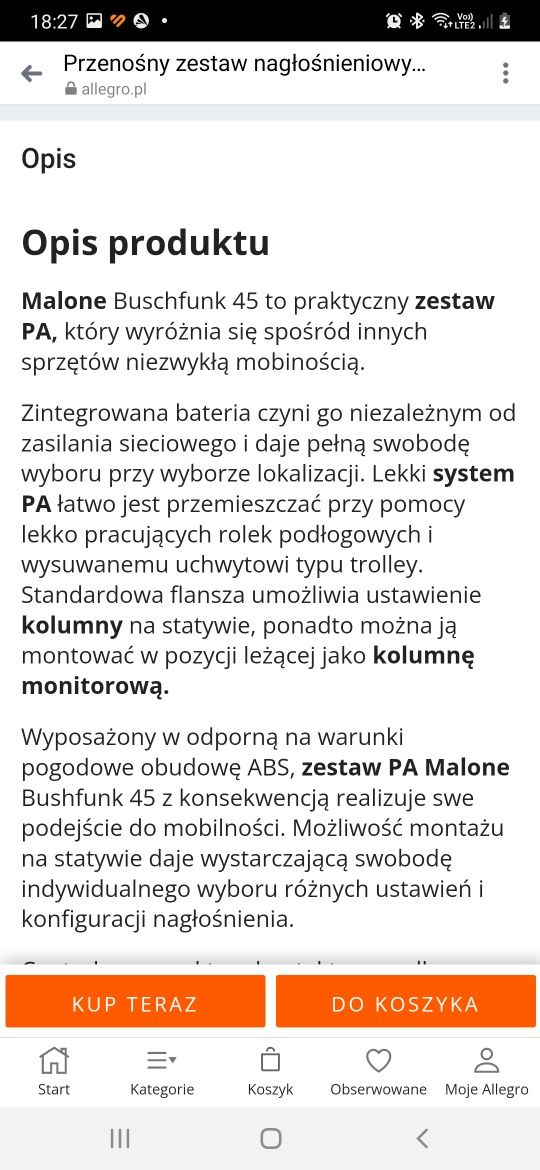 Głośnik przenośny Malone Bushfunk