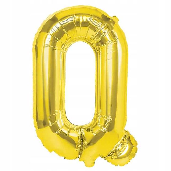 Balon foliowy literka Q ZŁOTY urodziny litery 40cm