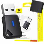 Baseus BA04+ Adapter USB Nadajni Odbiornik Bluetooth 5.4 20M Sklep Wwa