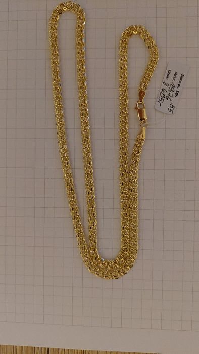 Złoty łańcuszek splot galibardi