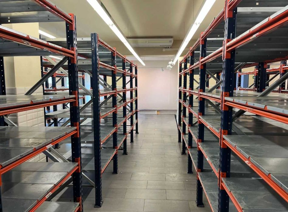 5 modułów: Regał 5-półkowy 300 kg MECALUX M7 H-225 cm L-100 cm G-80 cm