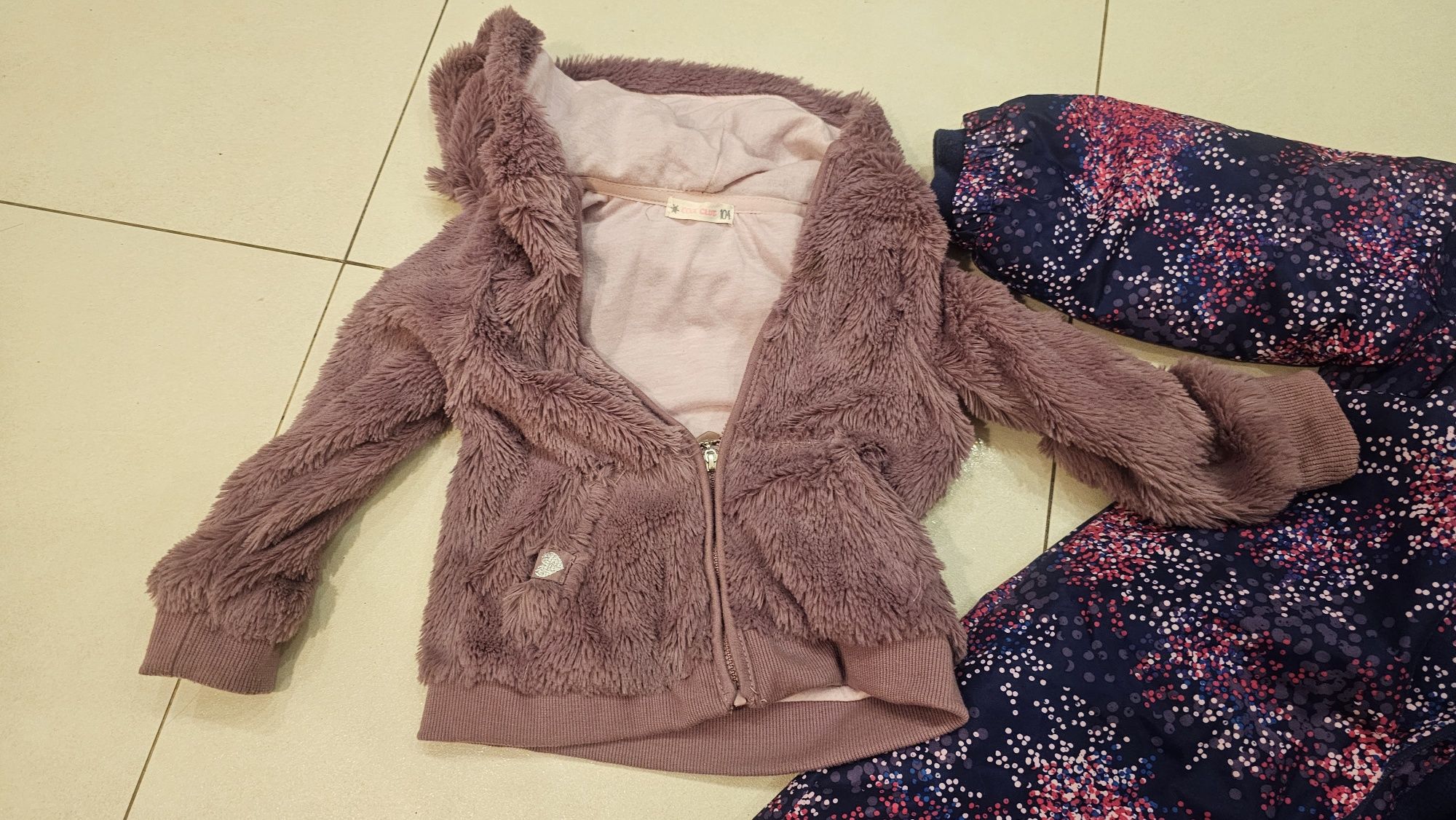 Kurtka, bluza, pikowana kamizelka