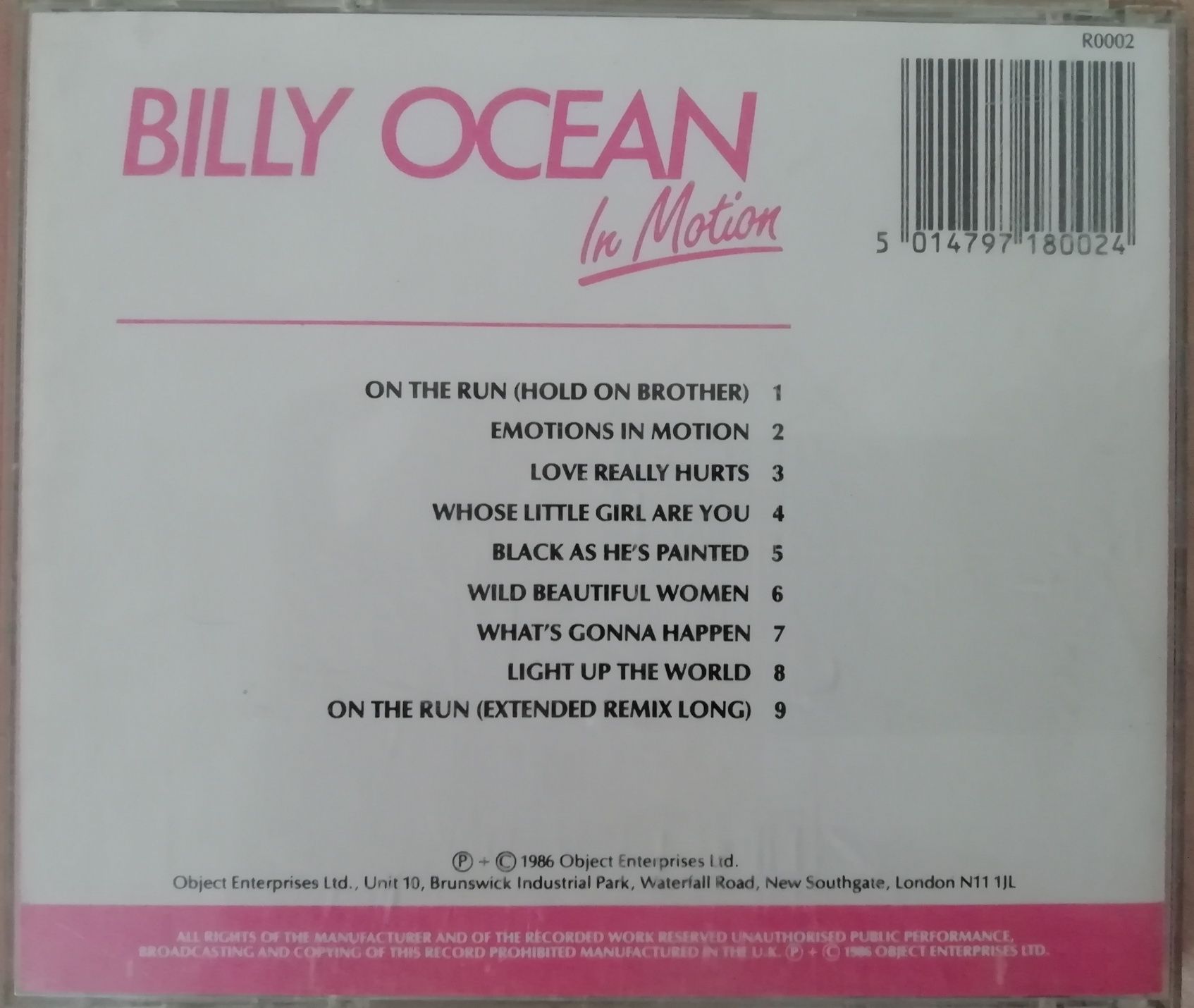 CD Billy Ocean - In Motion