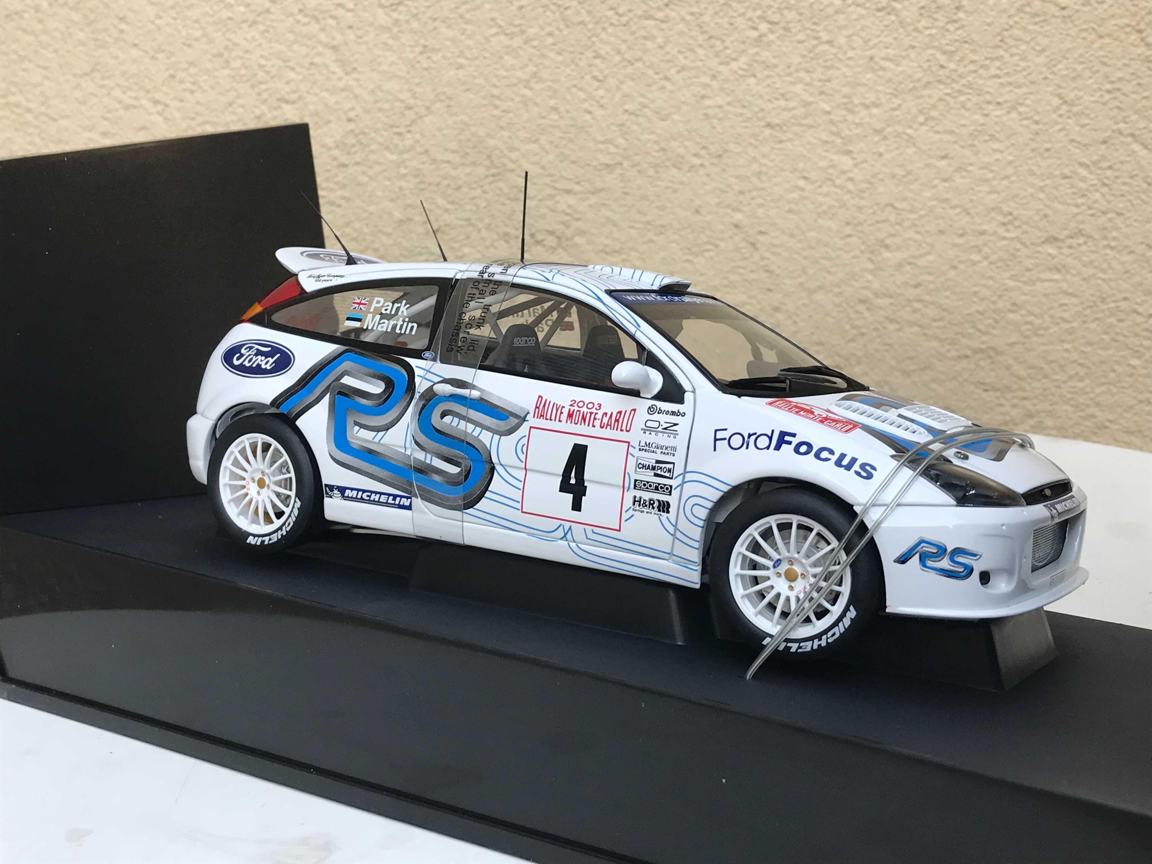 Autoart 1:18 Ford Focus WRC Nr 4 Martin/Park 2003 Monte Carlo DEALER