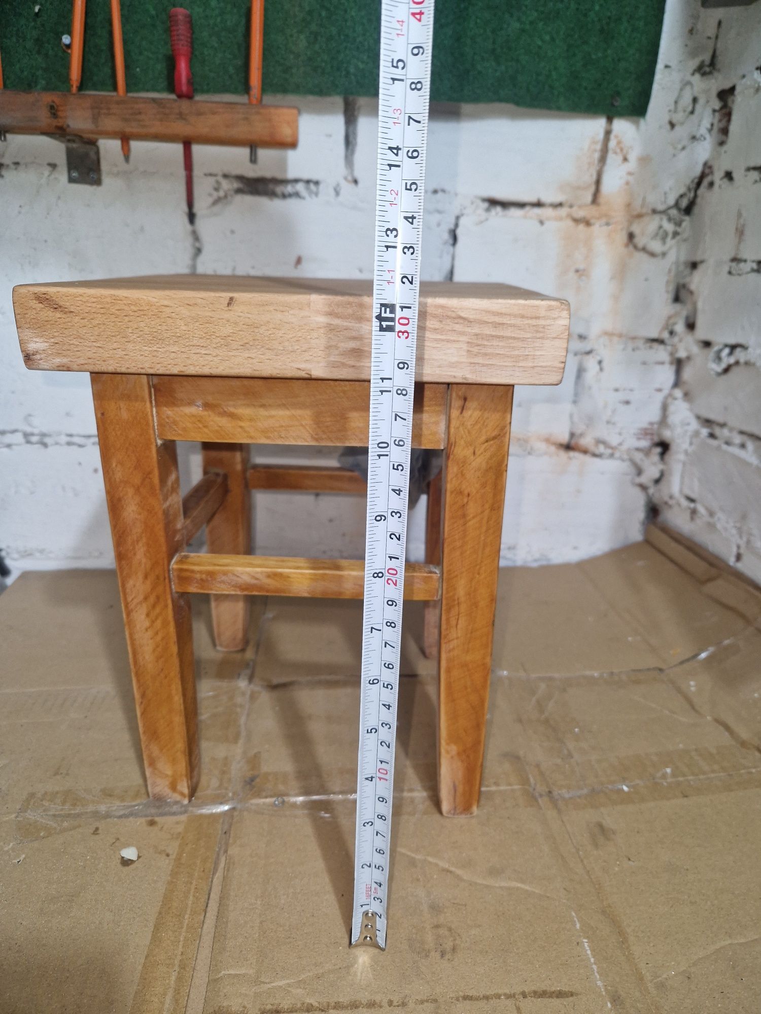Taboret  cały drewniany