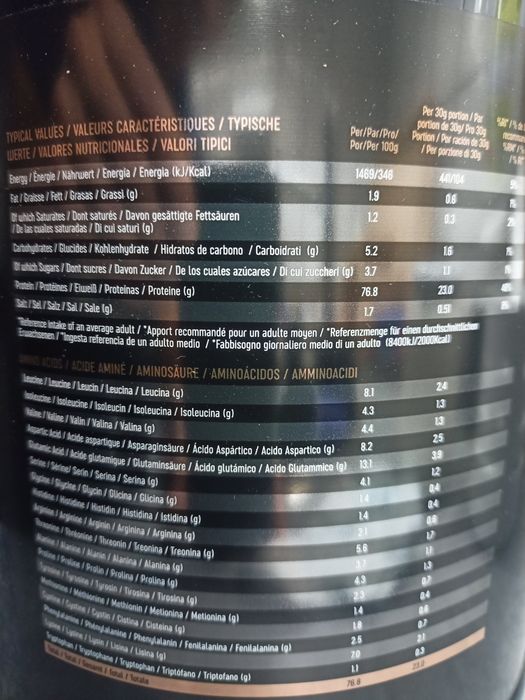 Kazeina micelarna 2 kg smak czekolada