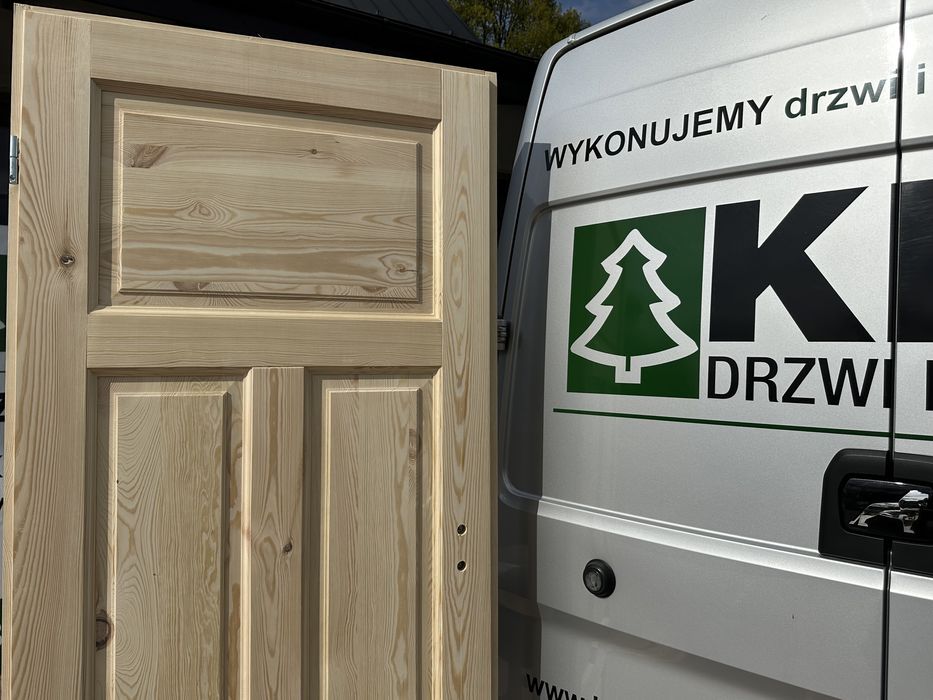 Drzwi lite drewniane sosnowe Na wymiar nietypowe Cała Polska i UE