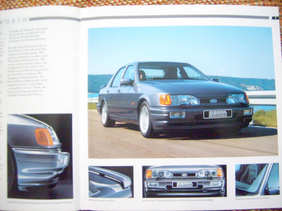 Ford Sierra 4x4 Cosworth 1988 - prospekt 18 stron, BDB * RABATY 10% !