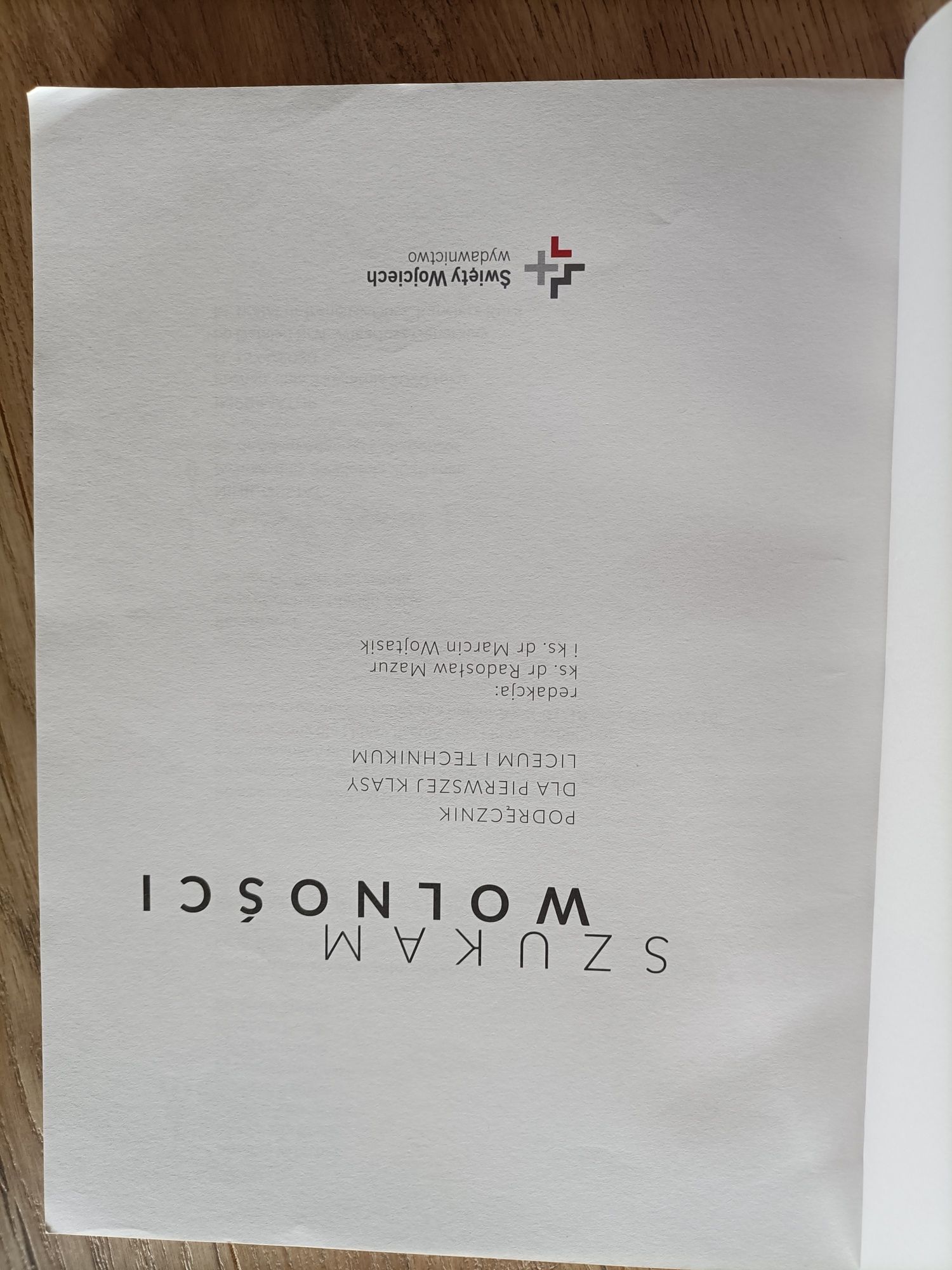 Podręcznik do religii "Szukam wolności" dla liceum i technikum