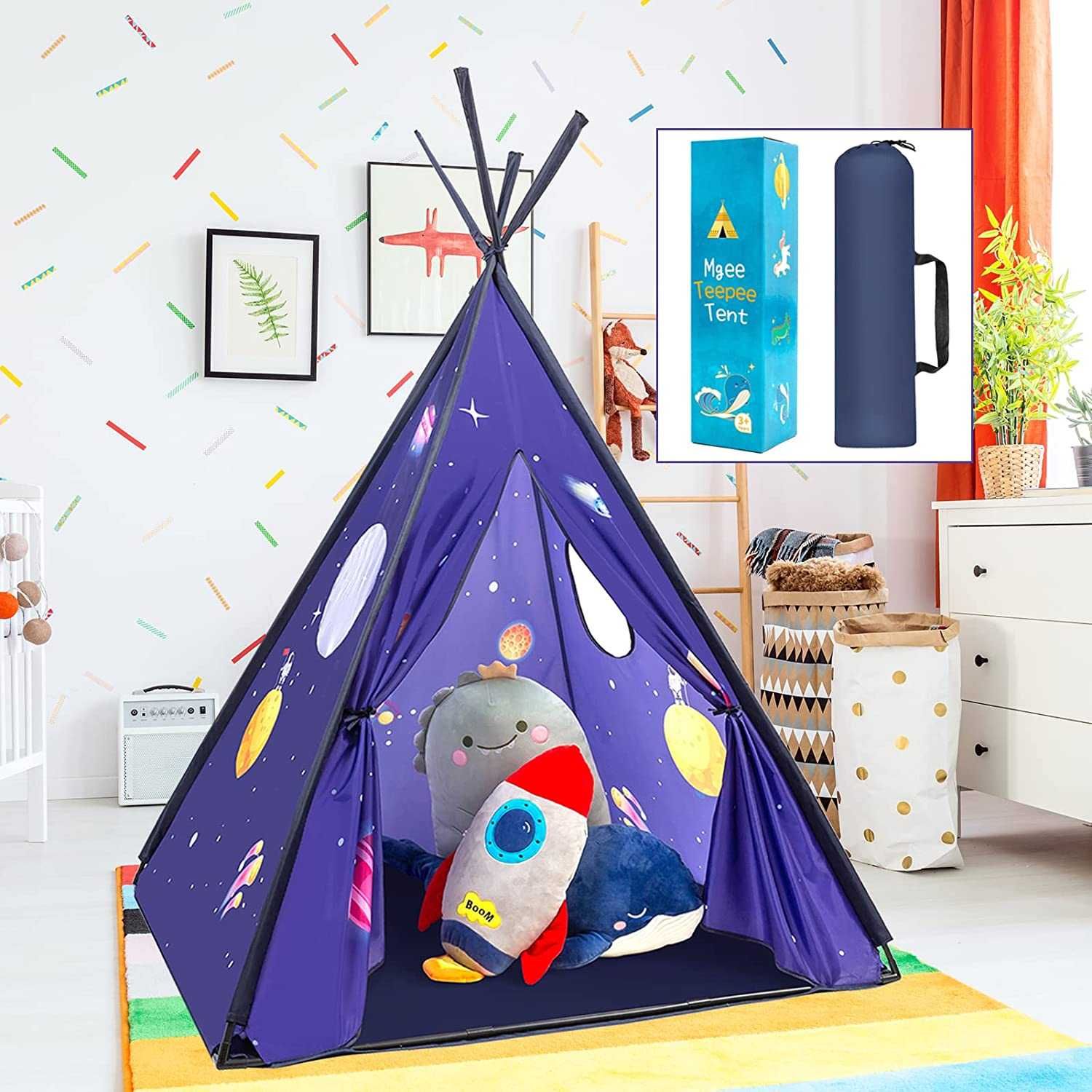 Tenda de campismo tipi para crianças,  110 x 110 x 152 cm - nova