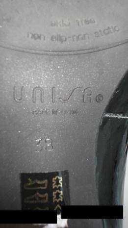 Sapatos de senhora em pele/vernis preto Unisa