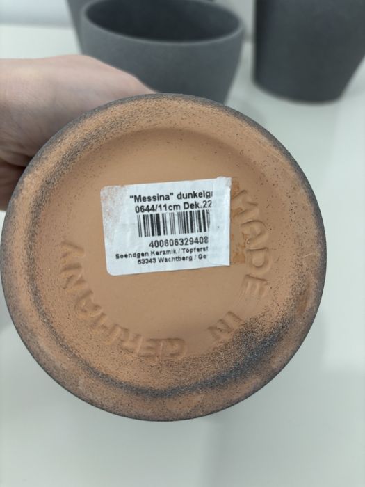 Zestaw doniczek La Decoria ,,Messina” dunkelgrau - 4 szt.