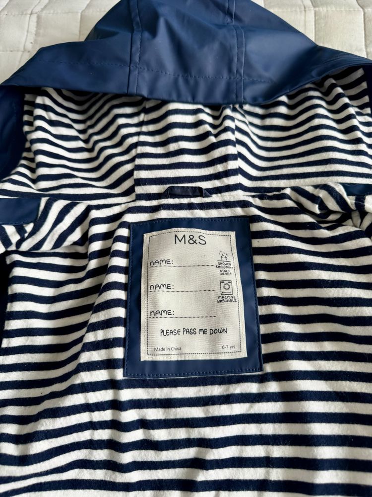 Kurtka Płaszczyk wodoodporny 6-7 lat 122 cm Marks Spencer