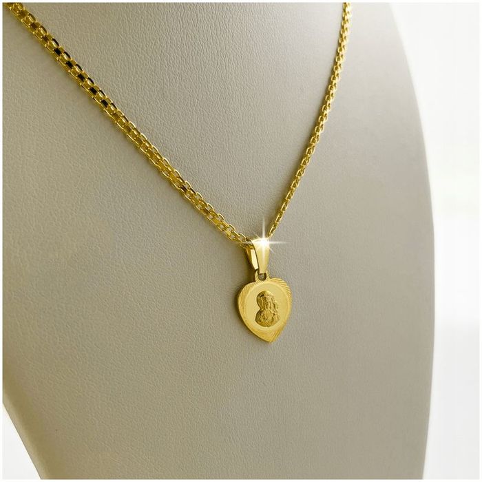 Prezent Chrzest Dla Dziewczynki Piękny Złoty Naszyjnik Bismark + Dedyk