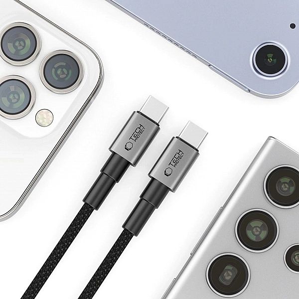 Kabel Tech-Protect UltraBoost DNA USB-C PD60W/3A 100 cm - szary